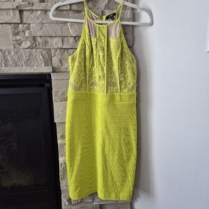 Vibrant Yellow Lace Dress